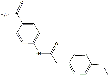 4-{[(4-methoxyphenyl)acetyl]amino}benzamide 结构式