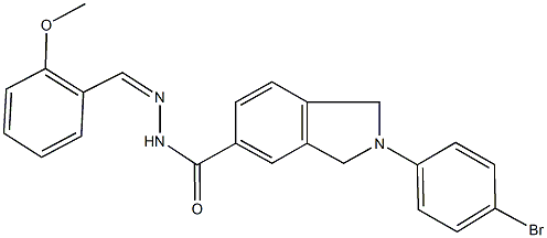 2-(4-bromophenyl)-N'-(2-methoxybenzylidene)-5-isoindolinecarbohydrazide,,结构式