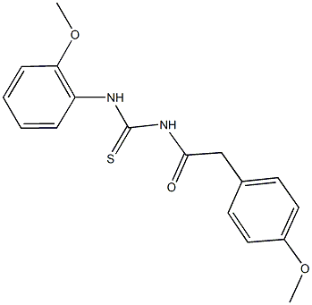 N-(2-methoxyphenyl)-N'-[(4-methoxyphenyl)acetyl]thiourea Structure