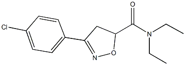 3-(4-chlorophenyl)-N,N-diethyl-4,5-dihydro-5-isoxazolecarboxamide 结构式