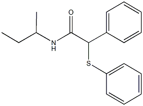 N-(sec-butyl)-2-phenyl-2-(phenylsulfanyl)acetamide 结构式