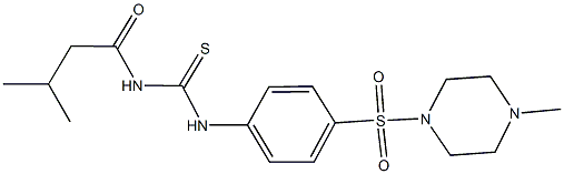 N-(3-methylbutanoyl)-N'-{4-[(4-methyl-1-piperazinyl)sulfonyl]phenyl}thiourea