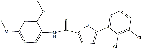 5-(2,3-dichlorophenyl)-N-(2,4-dimethoxyphenyl)-2-furamide Struktur