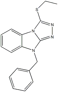 9-benzyl-3-(ethylsulfanyl)-9H-[1,2,4]triazolo[4,3-a]benzimidazole Struktur