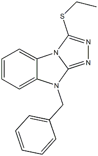 9-benzyl-3-(ethylsulfanyl)-9H-[1,2,4]triazolo[4,3-a]benzimidazole,,结构式