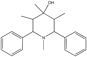 1,3,4,5-tetramethyl-2,6-diphenyl-4-piperidinol Structure