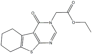 ethyl (4-oxo-5,6,7,8-tetrahydro[1]benzothieno[2,3-d]pyrimidin-3(4H)-yl)acetate 结构式