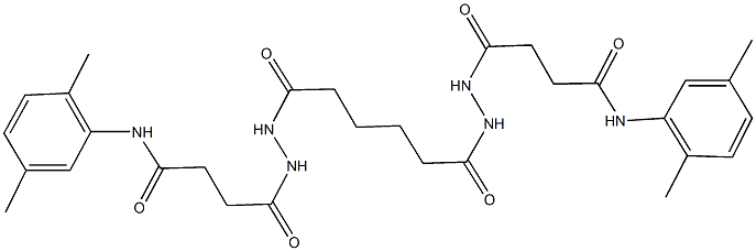 4-[2-(6-{2-[4-(2,5-dimethylanilino)-4-oxobutanoyl]hydrazino}-6-oxohexanoyl)hydrazino]-N-(2,5-dimethylphenyl)-4-oxobutanamide,,结构式