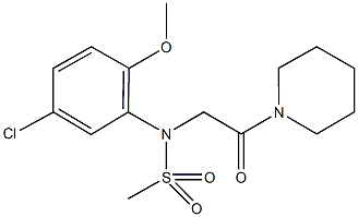 N-(5-chloro-2-methoxyphenyl)-N-[2-oxo-2-(1-piperidinyl)ethyl]methanesulfonamide