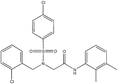 2-{(2-chlorobenzyl)[(4-chlorophenyl)sulfonyl]amino}-N-(2,3-dimethylphenyl)acetamide