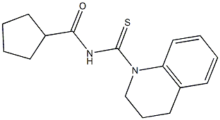 N-(3,4-dihydro-1(2H)-quinolinylcarbothioyl)cyclopentanecarboxamide Struktur