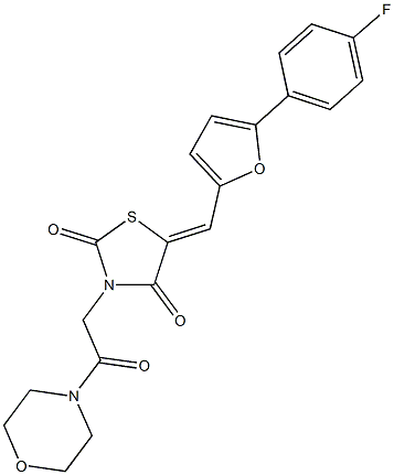 5-{[5-(4-fluorophenyl)-2-furyl]methylene}-3-[2-(4-morpholinyl)-2-oxoethyl]-1,3-thiazolidine-2,4-dione,,结构式