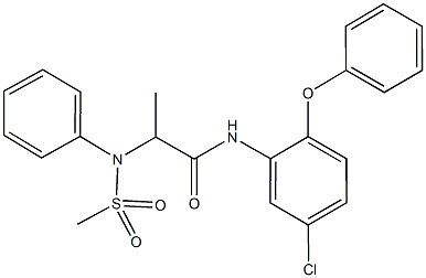  N-(5-chloro-2-phenoxyphenyl)-2-[(methylsulfonyl)anilino]propanamide