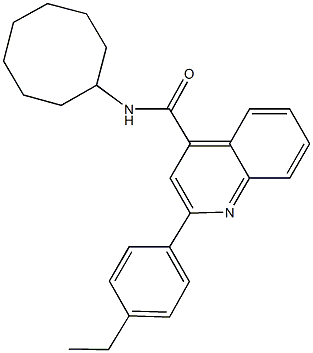 N-cyclooctyl-2-(4-ethylphenyl)-4-quinolinecarboxamide Structure