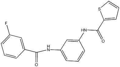 N-{3-[(3-fluorobenzoyl)amino]phenyl}-2-thiophenecarboxamide Structure