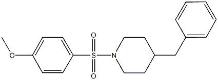 4-[(4-benzylpiperidin-1-yl)sulfonyl]phenyl methyl ether,,结构式