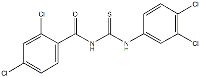 N-(2,4-dichlorobenzoyl)-N'-(3,4-dichlorophenyl)thiourea 化学構造式