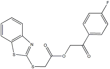 2-(4-fluorophenyl)-2-oxoethyl (1,3-benzothiazol-2-ylsulfanyl)acetate Structure
