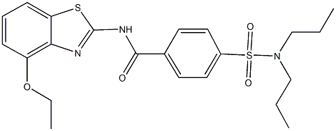 4-[(dipropylamino)sulfonyl]-N-(4-ethoxy-1,3-benzothiazol-2-yl)benzamide Structure