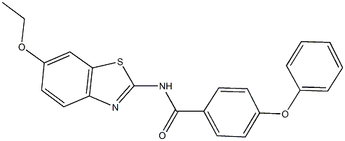 N-(6-ethoxy-1,3-benzothiazol-2-yl)-4-phenoxybenzamide 化学構造式