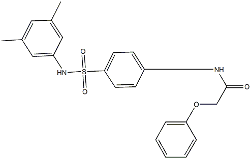 N-{4-[(3,5-dimethylanilino)sulfonyl]phenyl}-2-phenoxyacetamide 化学構造式