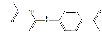 N-(4-acetylphenyl)-N'-propionylthiourea Struktur