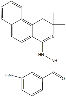 3-amino-N'-(2,2-dimethyl-1,2-dihydrobenzo[f]isoquinolin-4-yl)benzohydrazide Structure