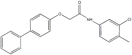 2-([1,1'-biphenyl]-4-yloxy)-N-(3-chloro-4-methylphenyl)acetamide 结构式