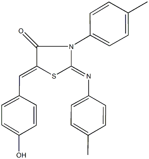 5-(4-hydroxybenzylidene)-3-(4-methylphenyl)-2-[(4-methylphenyl)imino]-1,3-thiazolidin-4-one