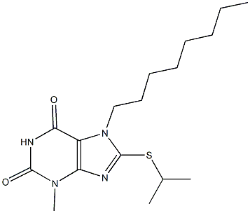  8-(isopropylsulfanyl)-3-methyl-7-octyl-3,7-dihydro-1H-purine-2,6-dione