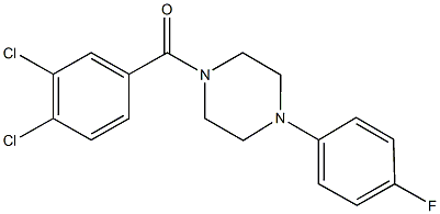 1-(3,4-dichlorobenzoyl)-4-(4-fluorophenyl)piperazine 化学構造式