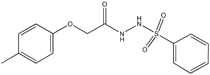 N'-[2-(4-methylphenoxy)acetyl]benzenesulfonohydrazide 化学構造式