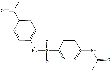 N-{4-[(4-acetylanilino)sulfonyl]phenyl}acetamide Structure