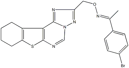 1-(4-bromophenyl)ethanone O-(8,9,10,11-tetrahydro[1]benzothieno[3,2-e][1,2,4]triazolo[1,5-c]pyrimidin-2-ylmethyl)oxime,,结构式