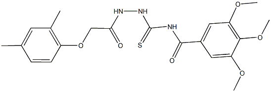 N-({2-[(2,4-dimethylphenoxy)acetyl]hydrazino}carbothioyl)-3,4,5-trimethoxybenzamide