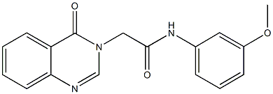 N-(3-methoxyphenyl)-2-(4-oxo-3(4H)-quinazolinyl)acetamide Structure