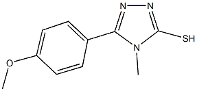 5-(4-methoxyphenyl)-4-methyl-4H-1,2,4-triazol-3-yl hydrosulfide,,结构式