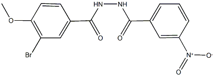 3-bromo-N'-{3-nitrobenzoyl}-4-methoxybenzohydrazide Structure