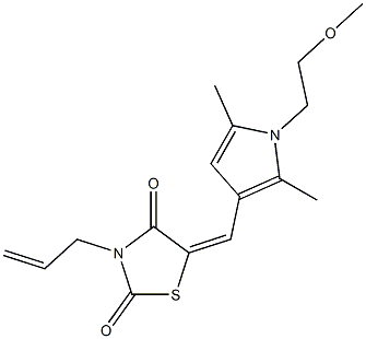  3-allyl-5-{[1-(2-methoxyethyl)-2,5-dimethyl-1H-pyrrol-3-yl]methylene}-1,3-thiazolidine-2,4-dione