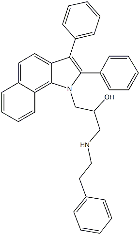 1-(2,3-diphenyl-1H-benzo[g]indol-1-yl)-3-[(2-phenylethyl)amino]-2-propanol