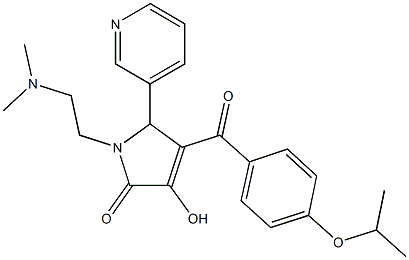 1-[2-(dimethylamino)ethyl]-3-hydroxy-4-(4-isopropoxybenzoyl)-5-(3-pyridinyl)-1,5-dihydro-2H-pyrrol-2-one,,结构式