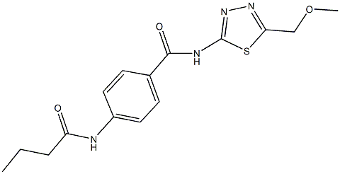 4-(butyrylamino)-N-[5-(methoxymethyl)-1,3,4-thiadiazol-2-yl]benzamide,,结构式