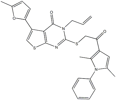 3-allyl-2-{[2-(2,5-dimethyl-1-phenyl-1H-pyrrol-3-yl)-2-oxoethyl]sulfanyl}-5-(5-methyl-2-furyl)thieno[2,3-d]pyrimidin-4(3H)-one