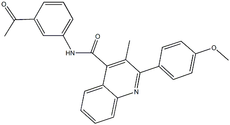 N-(3-acetylphenyl)-2-(4-methoxyphenyl)-3-methyl-4-quinolinecarboxamide Structure