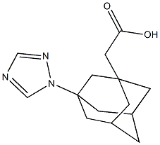 [3-(1H-1,2,4-triazol-1-yl)-1-adamantyl]acetic acid Struktur