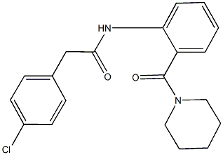  2-(4-chlorophenyl)-N-[2-(1-piperidinylcarbonyl)phenyl]acetamide