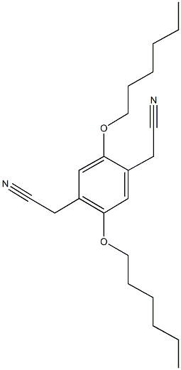[4-(cyanomethyl)-2,5-bis(hexyloxy)phenyl]acetonitrile Structure