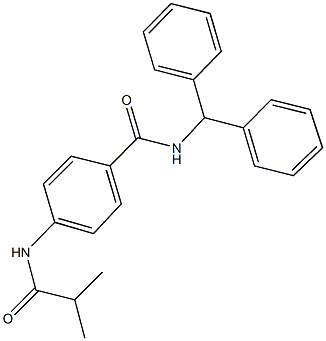 N-benzhydryl-4-(isobutyrylamino)benzamide Struktur