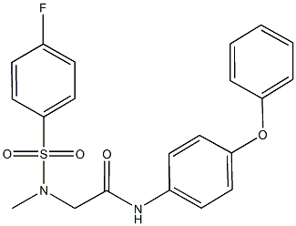2-[[(4-fluorophenyl)sulfonyl](methyl)amino]-N-(4-phenoxyphenyl)acetamide Structure