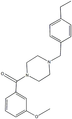 3-{[4-(4-ethylbenzyl)-1-piperazinyl]carbonyl}phenyl methyl ether Structure